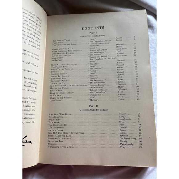 The David Bispham Song Book 1920 Hardcover Mixed Voices Choral Selections & Misc - Picture 6 of 16